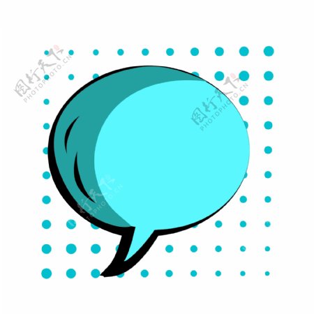 蓝色波普风对话框装饰图案