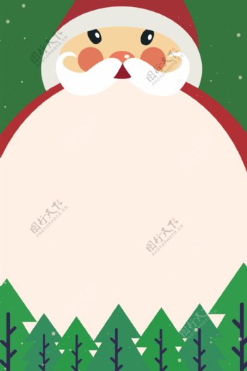 雪花扁平手绘圣诞节广告背景图
