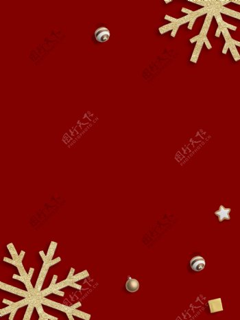 简约红色雪花圣诞节背景设计