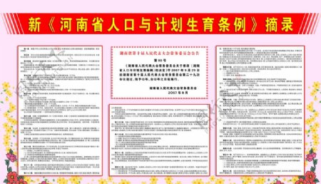 新河南省人口与计划生育条例