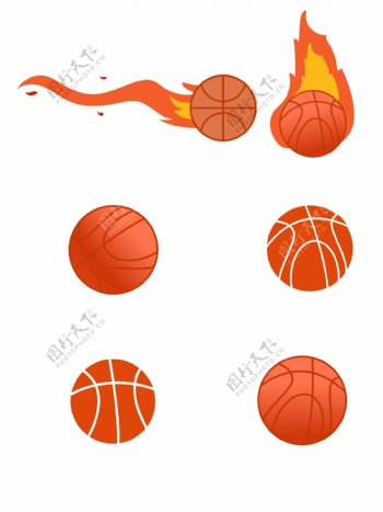 篮球国际篮球日体育运动球火轨道轨迹可商用
