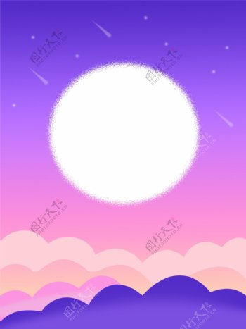 蓝紫色浪漫星云背景