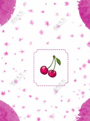 玫红樱桃素材背景