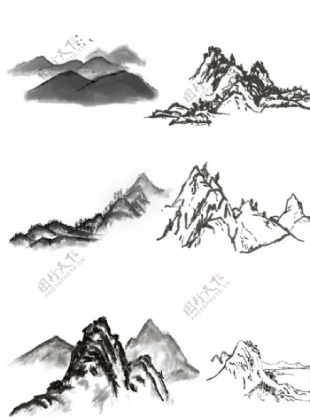 中国风山脉