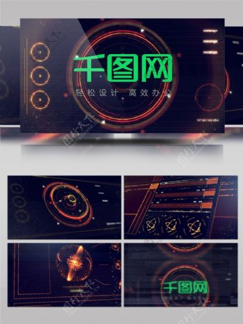 酷炫高科技全息logo展示AE模板