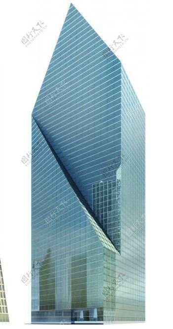 尖顶棱角现代大楼模型素材
