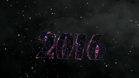唯美粒子2016文字logo视频素材