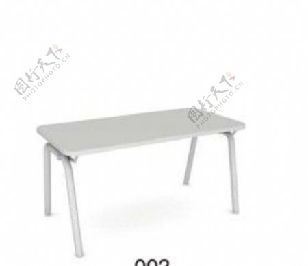 长方形简约桌子模型素材