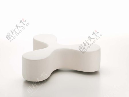 现代白色简约创意凳子模型素材