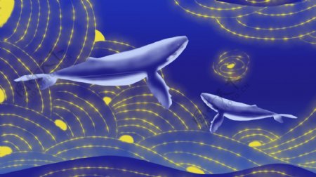 深海遇鲸插画2