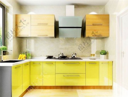 两房一厅简约厨房橱柜颜色装修图
