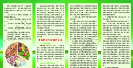 中国糖尿病膳食指南四折页