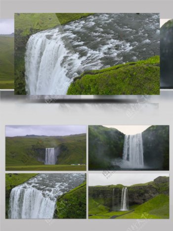 4K自然美景瀑布流水航拍