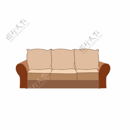 简约矢量单个家具沙发装饰元素