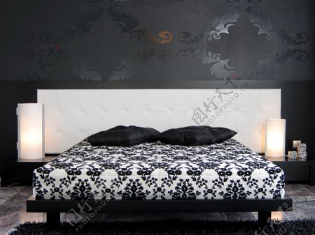 黑白风格卧室装饰设计