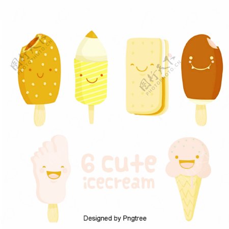 卡通可爱冰淇淋甜点