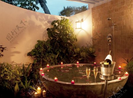 马尔代夫格兰德岛度假村浴缸