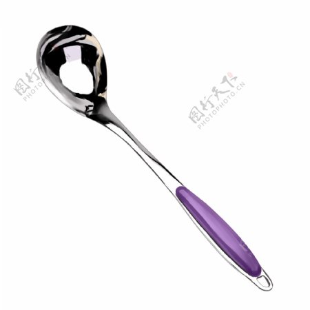 紫色金属汤勺插图