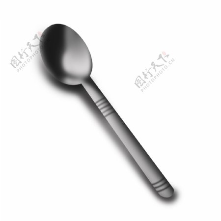 金属灰白色立体勺子
