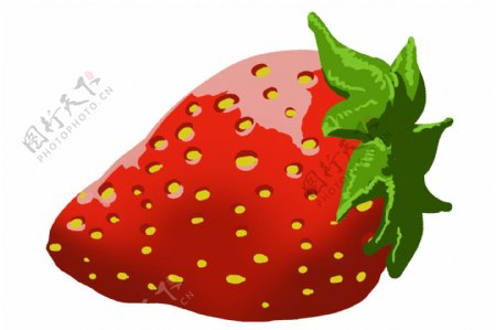 手绘诱人的草莓插画