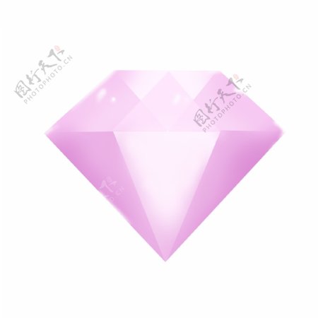 卡通创意粉色钻石
