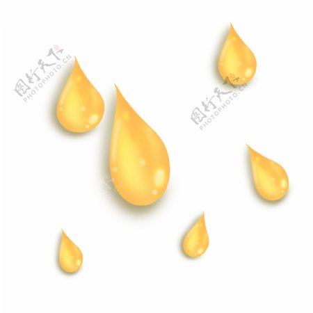 浅黄色水滴立体油滴