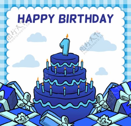 祝你生日快乐卡蛋糕