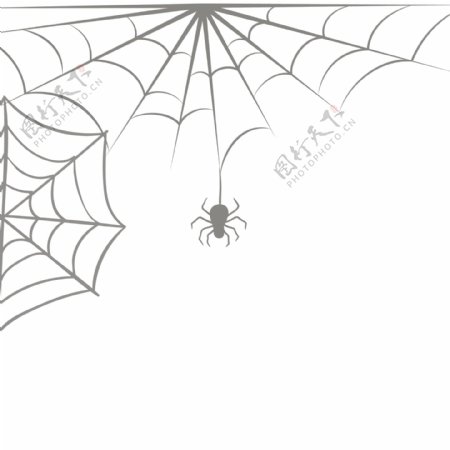黑色恐怖蜘蛛网元素矢量元素