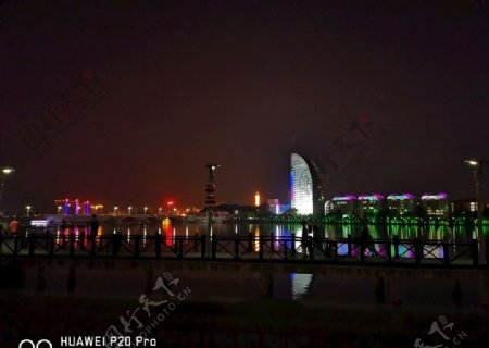 鄂州风光城市夜景