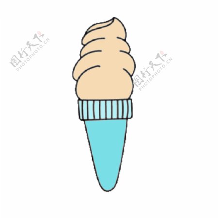夏日冰淇淋手绘卡通装饰