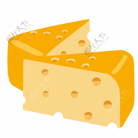 手绘美食奶酪插画