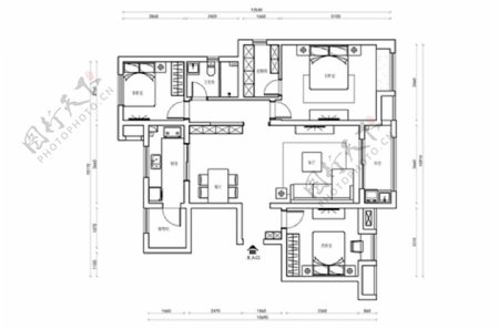 住宅CAD家装平面图