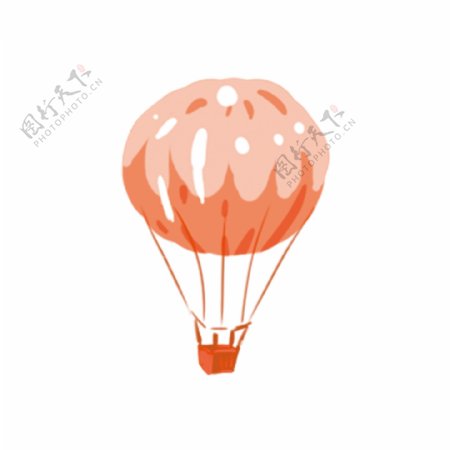 橙色热气球装饰图案