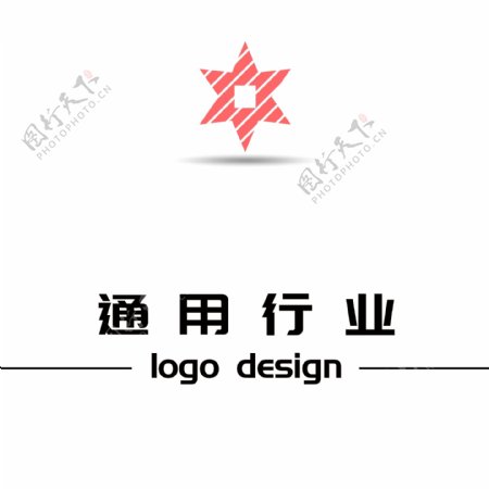 红色几何创意logo
