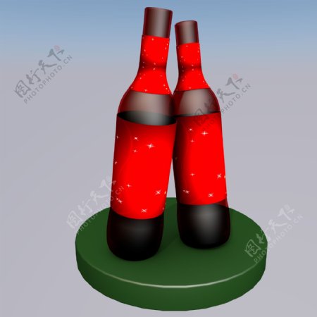 C4D啤酒瓶