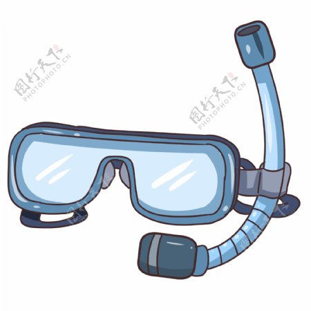 蓝色潜水眼镜