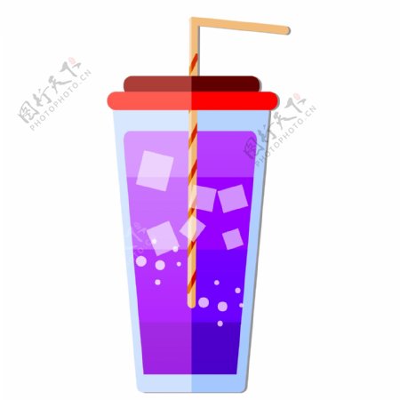 紫色果汁插画