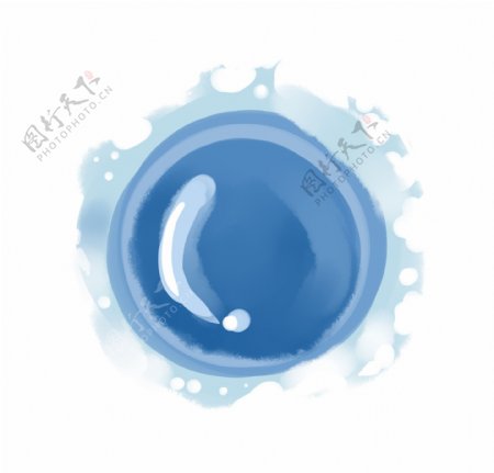 漂亮的蓝色气泡插画