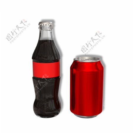 玻璃瓶和易拉罐可乐