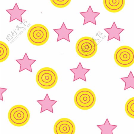粉色的星星底纹插画