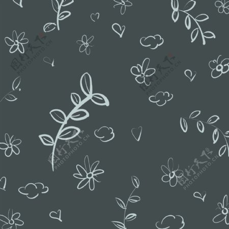 植物叶子底纹插画