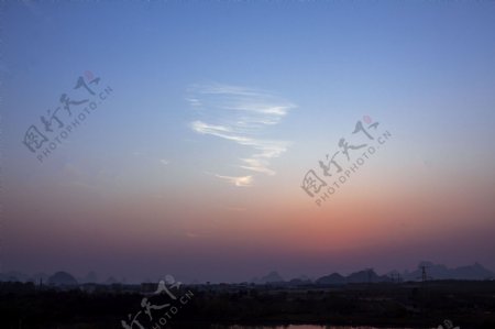 日落后的风景商业摄影