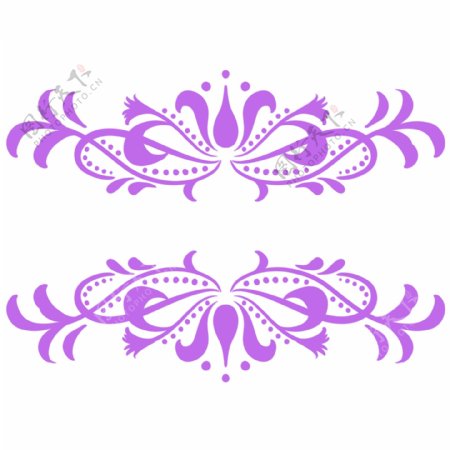欧式紫色花纹装饰