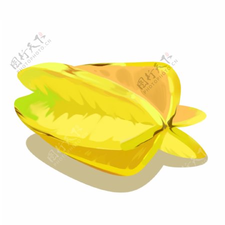 手绘自然夏季水果黄色杨桃免抠png装饰
