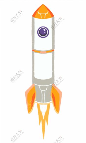 火箭航天日的插画