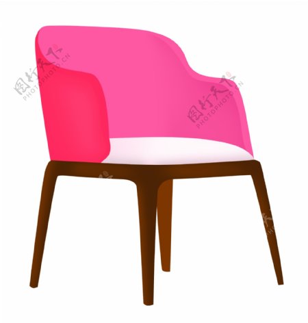 红色的木质椅子插画