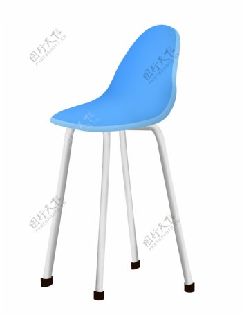 一把蓝色椅子插图