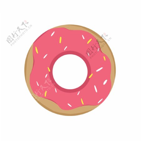 粉色的美味甜甜圈