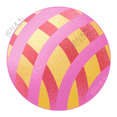 粉色可爱皮球装饰素材