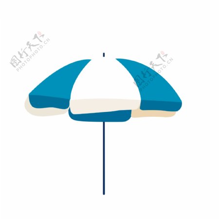 蓝白太阳伞图案设计